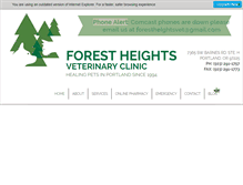Tablet Screenshot of forestheightsvet.com